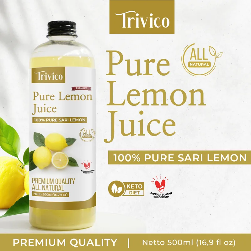 Trivico Sari Lemon Murni 100% - Minuman Diet Sehat & Detox Alami
