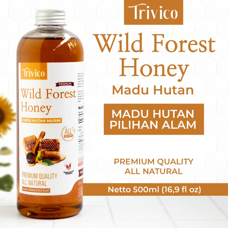Trivico Madu Hutan 500ml - Madu Asli Kalimantan Kualitas Premium Untuk Kesehatan